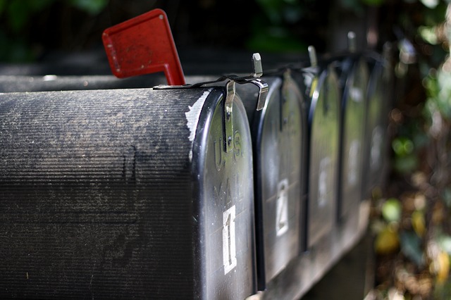 Mailboxes in a row representing Ignite Faith Niagara Quarterly Newsletter